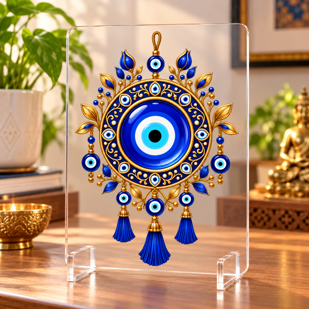 Evil Eye Protection Acrylic Display Stand – Nazar Home & Office Décor