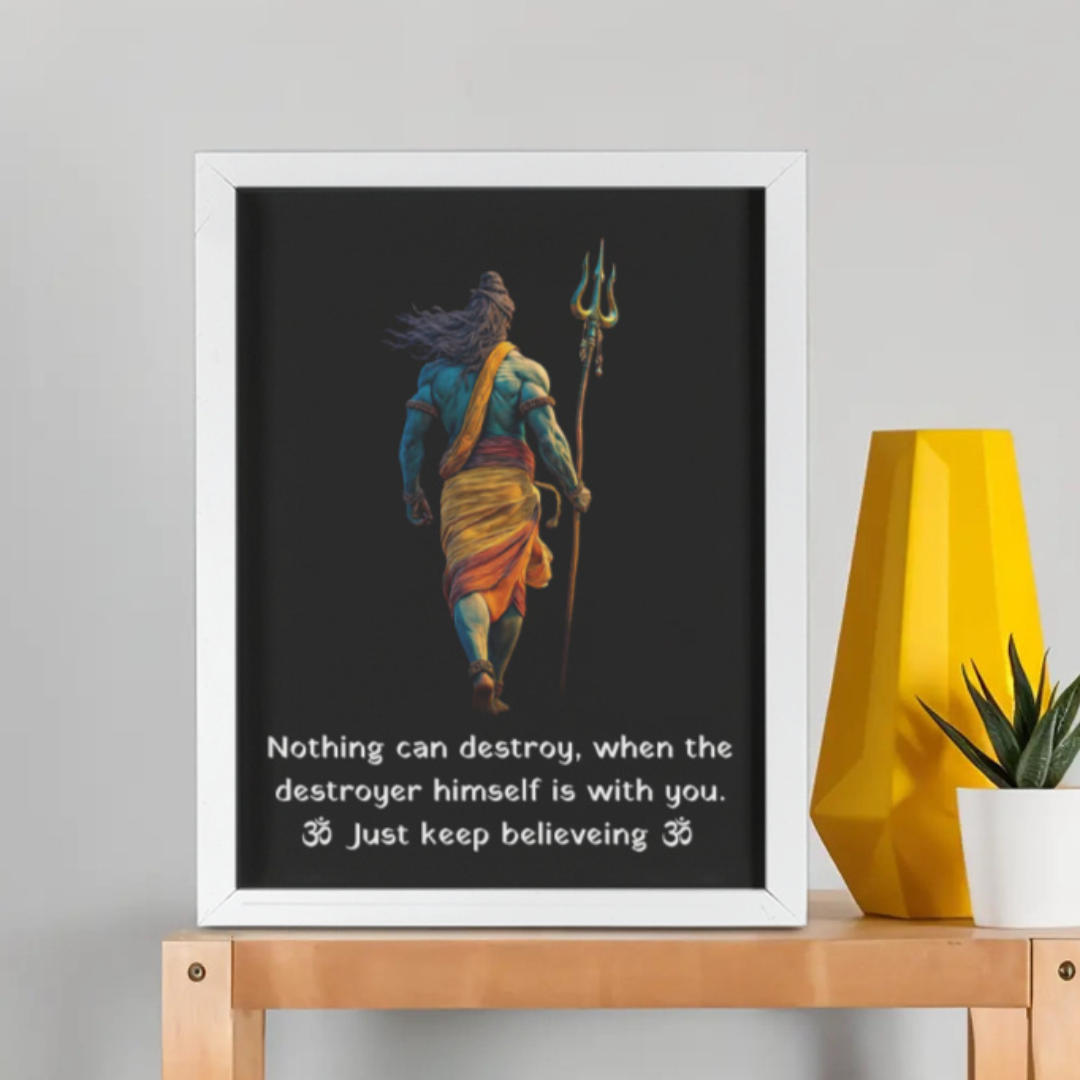 KEEP BELIEVING FRAMED POSTER BLACK