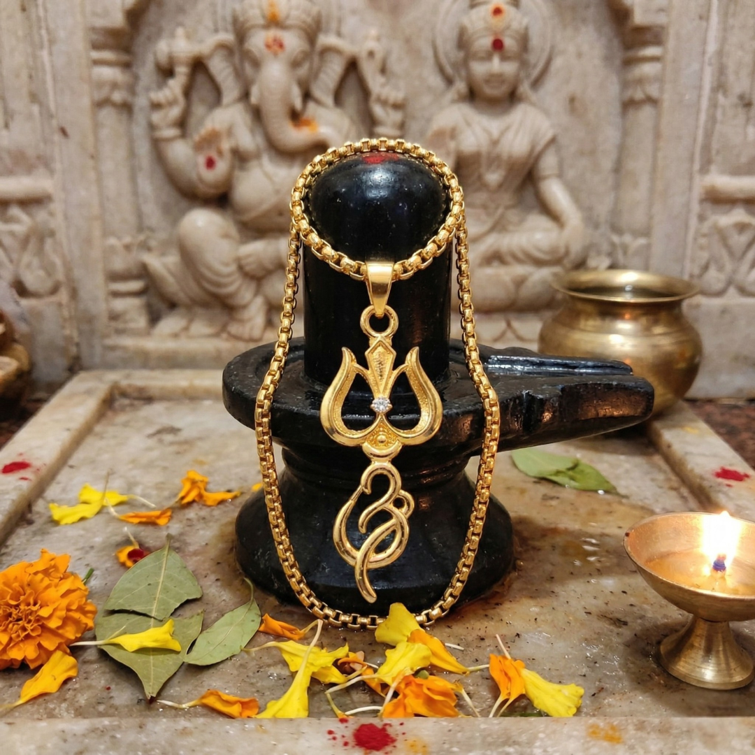 Mahadev Trishul Om Necklace