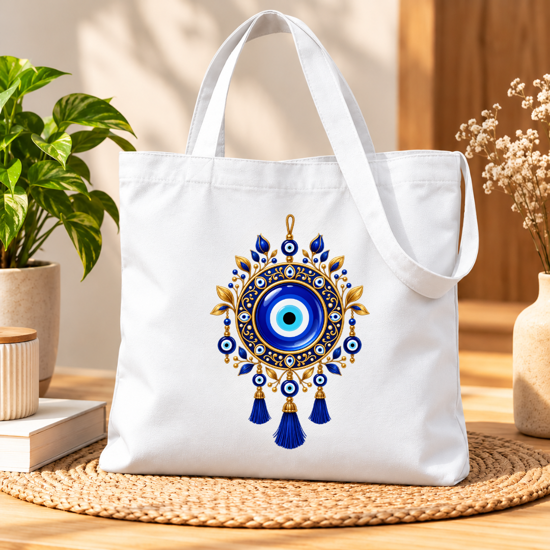 EVIL EYE PROTECTION - ZIPPER TOTE BAG