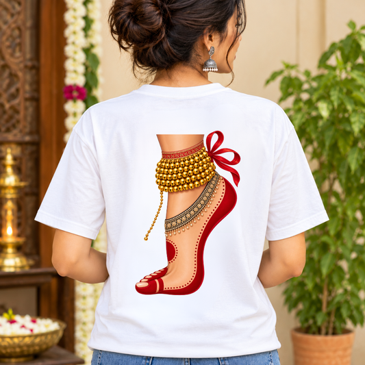 ORNATE ANKLETS BACK PRINT TEE