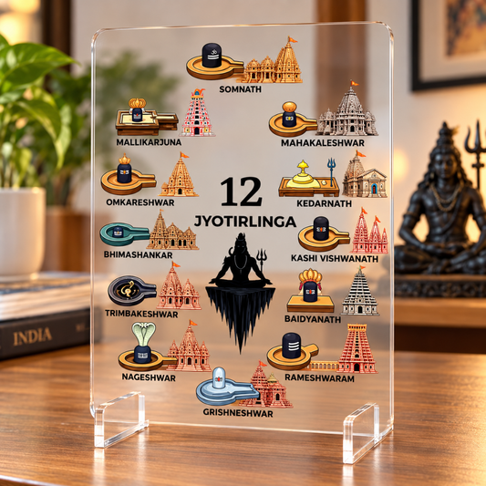 12 JYOTIRLINGA ACRYLIC DISPLAY STAND