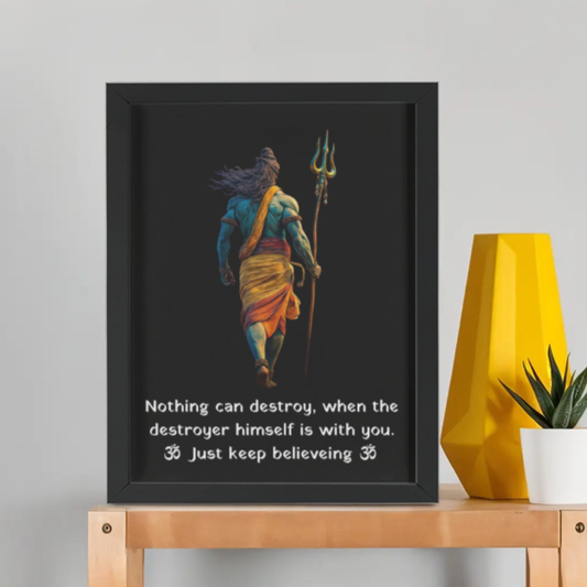 KEEP BELIEVING FRAMED POSTER BLACK