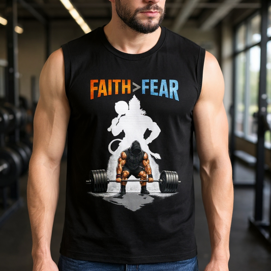 FAITH > FEAR SLEEVELESS TEE