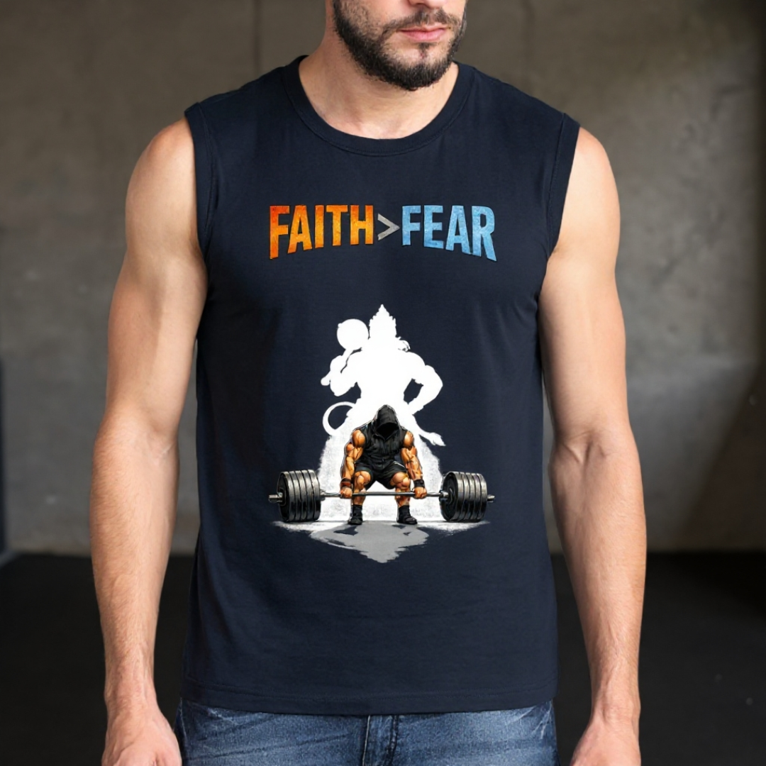 FAITH > FEAR SLEEVELESS TEE